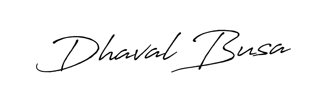 Create a beautiful signature design for name Dhaval Busa. With this signature (Antro_Vectra_Bolder) fonts, you can make a handwritten signature for free. Dhaval Busa signature style 7 images and pictures png