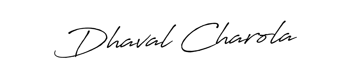 Also we have Dhaval Charola name is the best signature style. Create professional handwritten signature collection using Antro_Vectra_Bolder autograph style. Dhaval Charola signature style 7 images and pictures png