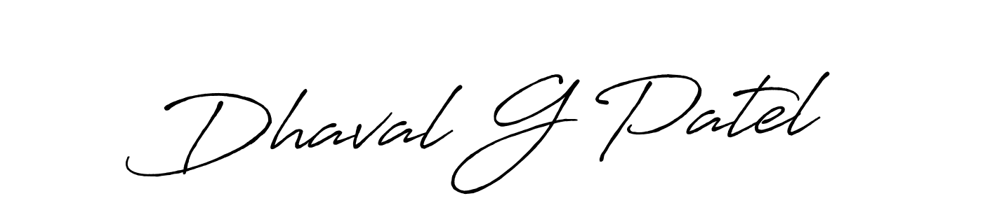 Dhaval G Patel stylish signature style. Best Handwritten Sign (Antro_Vectra_Bolder) for my name. Handwritten Signature Collection Ideas for my name Dhaval G Patel. Dhaval G Patel signature style 7 images and pictures png