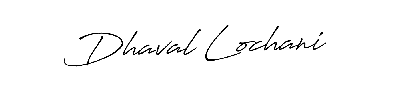 Design your own signature with our free online signature maker. With this signature software, you can create a handwritten (Antro_Vectra_Bolder) signature for name Dhaval Lochani. Dhaval Lochani signature style 7 images and pictures png