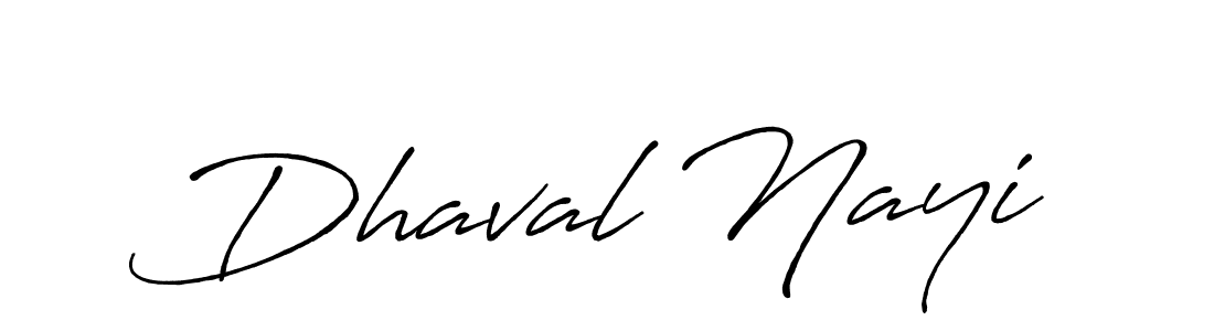 Create a beautiful signature design for name Dhaval Nayi. With this signature (Antro_Vectra_Bolder) fonts, you can make a handwritten signature for free. Dhaval Nayi signature style 7 images and pictures png