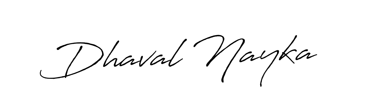 Make a beautiful signature design for name Dhaval Nayka. With this signature (Antro_Vectra_Bolder) style, you can create a handwritten signature for free. Dhaval Nayka signature style 7 images and pictures png