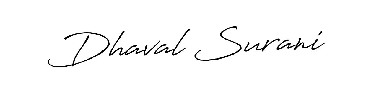 How to make Dhaval Surani signature? Antro_Vectra_Bolder is a professional autograph style. Create handwritten signature for Dhaval Surani name. Dhaval Surani signature style 7 images and pictures png