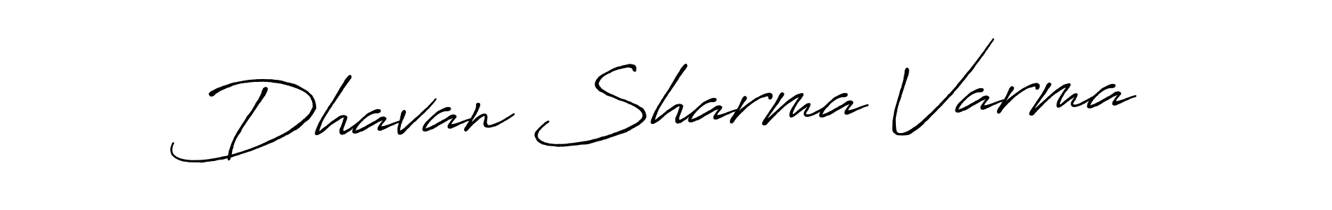 Design your own signature with our free online signature maker. With this signature software, you can create a handwritten (Antro_Vectra_Bolder) signature for name Dhavan Sharma Varma. Dhavan Sharma Varma signature style 7 images and pictures png