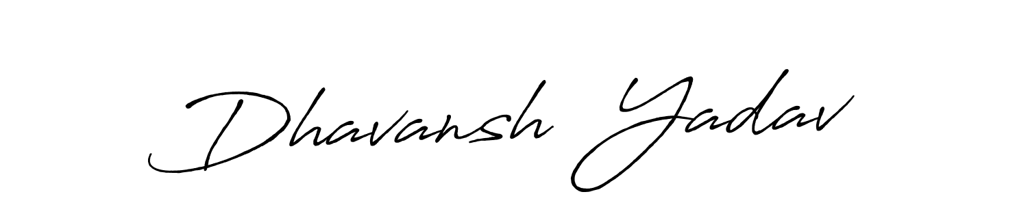 How to make Dhavansh  Yadav name signature. Use Antro_Vectra_Bolder style for creating short signs online. This is the latest handwritten sign. Dhavansh  Yadav signature style 7 images and pictures png