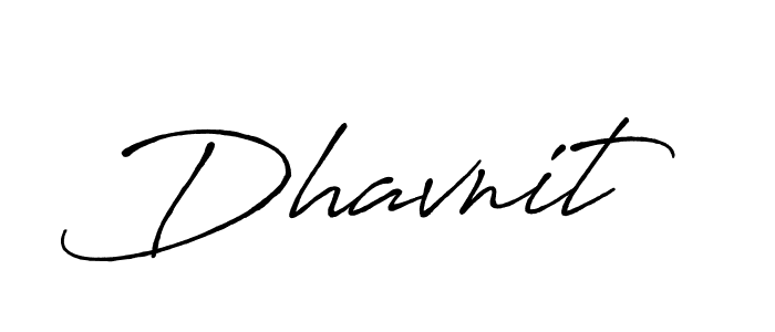 Use a signature maker to create a handwritten signature online. With this signature software, you can design (Antro_Vectra_Bolder) your own signature for name Dhavnit. Dhavnit signature style 7 images and pictures png