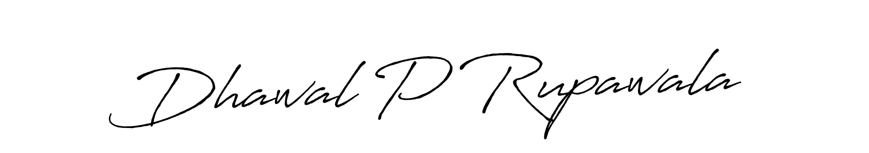 How to make Dhawal P Rupawala name signature. Use Antro_Vectra_Bolder style for creating short signs online. This is the latest handwritten sign. Dhawal P Rupawala signature style 7 images and pictures png