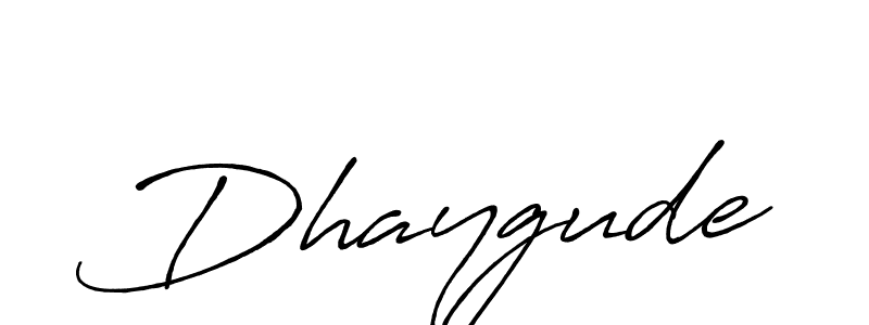 How to make Dhaygude signature? Antro_Vectra_Bolder is a professional autograph style. Create handwritten signature for Dhaygude name. Dhaygude signature style 7 images and pictures png