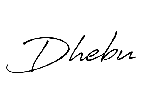 Create a beautiful signature design for name Dhebu. With this signature (Antro_Vectra_Bolder) fonts, you can make a handwritten signature for free. Dhebu signature style 7 images and pictures png