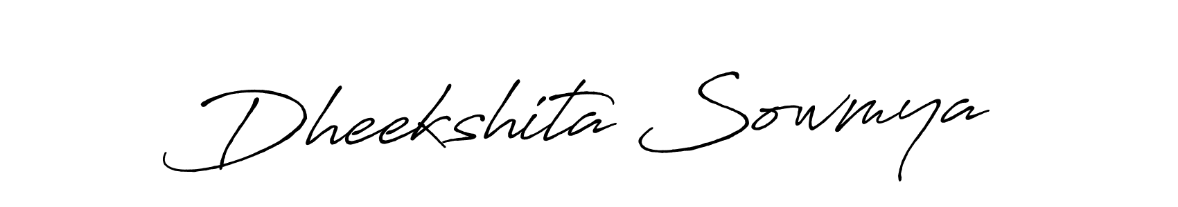 if you are searching for the best signature style for your name Dheekshita Sowmya. so please give up your signature search. here we have designed multiple signature styles  using Antro_Vectra_Bolder. Dheekshita Sowmya signature style 7 images and pictures png