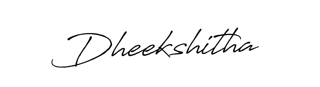 Design your own signature with our free online signature maker. With this signature software, you can create a handwritten (Antro_Vectra_Bolder) signature for name Dheekshitha. Dheekshitha signature style 7 images and pictures png