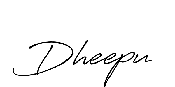 Design your own signature with our free online signature maker. With this signature software, you can create a handwritten (Antro_Vectra_Bolder) signature for name Dheepu. Dheepu signature style 7 images and pictures png