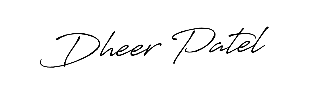 Dheer Patel stylish signature style. Best Handwritten Sign (Antro_Vectra_Bolder) for my name. Handwritten Signature Collection Ideas for my name Dheer Patel. Dheer Patel signature style 7 images and pictures png