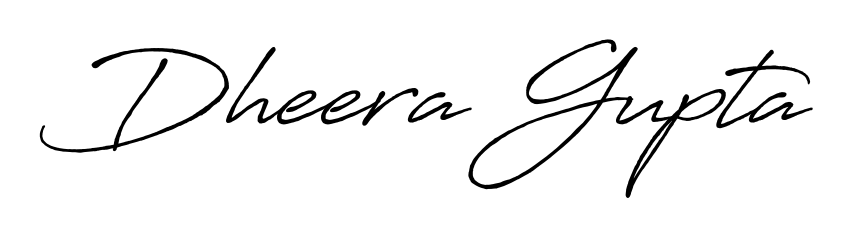 Give your name Dheera Gupta an exquisite flair with the Antro_Vectra_Bolder script font. Ideal for contracts, resumes, and formal letterheads. Dheera Gupta signature style 7 images and pictures png