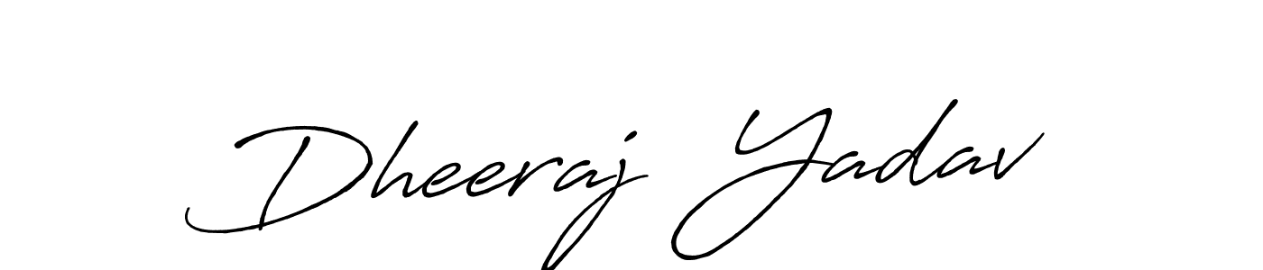 Create a beautiful signature design for name Dheeraj  Yadav. With this signature (Antro_Vectra_Bolder) fonts, you can make a handwritten signature for free. Dheeraj  Yadav signature style 7 images and pictures png