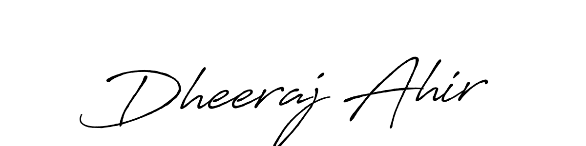 Dheeraj Ahir stylish signature style. Best Handwritten Sign (Antro_Vectra_Bolder) for my name. Handwritten Signature Collection Ideas for my name Dheeraj Ahir. Dheeraj Ahir signature style 7 images and pictures png