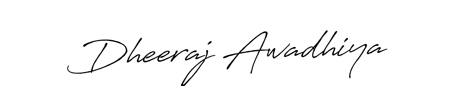 Design your own signature with our free online signature maker. With this signature software, you can create a handwritten (Antro_Vectra_Bolder) signature for name Dheeraj Awadhiya. Dheeraj Awadhiya signature style 7 images and pictures png
