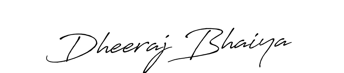 Antro_Vectra_Bolder is a professional signature style that is perfect for those who want to add a touch of class to their signature. It is also a great choice for those who want to make their signature more unique. Get Dheeraj Bhaiya name to fancy signature for free. Dheeraj Bhaiya signature style 7 images and pictures png