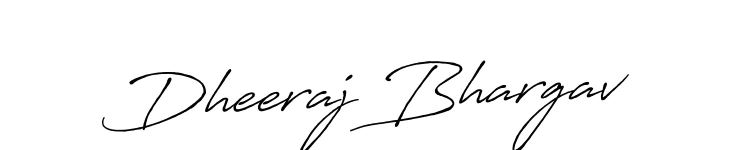 Create a beautiful signature design for name Dheeraj Bhargav. With this signature (Antro_Vectra_Bolder) fonts, you can make a handwritten signature for free. Dheeraj Bhargav signature style 7 images and pictures png