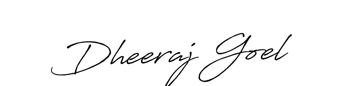 Design your own signature with our free online signature maker. With this signature software, you can create a handwritten (Antro_Vectra_Bolder) signature for name Dheeraj Goel. Dheeraj Goel signature style 7 images and pictures png