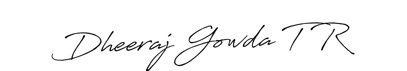 Use a signature maker to create a handwritten signature online. With this signature software, you can design (Antro_Vectra_Bolder) your own signature for name Dheeraj Gowda T R. Dheeraj Gowda T R signature style 7 images and pictures png