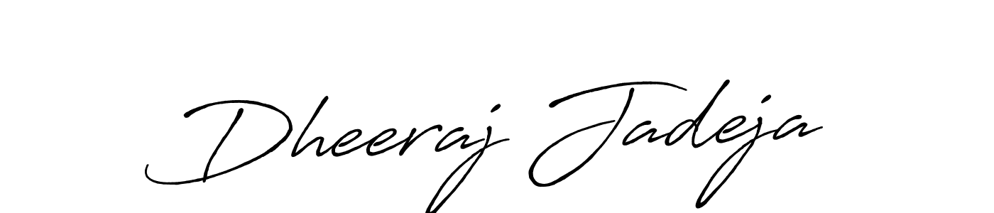 Create a beautiful signature design for name Dheeraj Jadeja. With this signature (Antro_Vectra_Bolder) fonts, you can make a handwritten signature for free. Dheeraj Jadeja signature style 7 images and pictures png