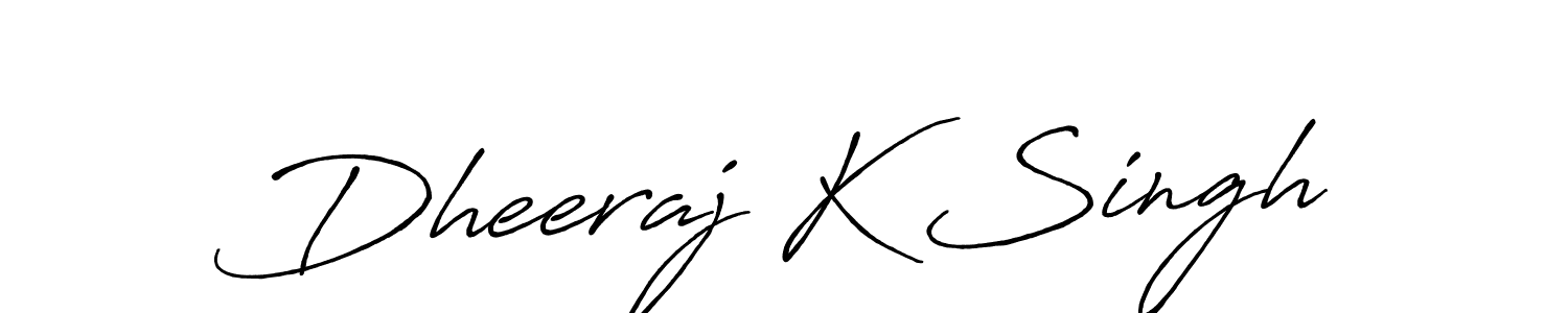 Design your own signature with our free online signature maker. With this signature software, you can create a handwritten (Antro_Vectra_Bolder) signature for name Dheeraj K Singh. Dheeraj K Singh signature style 7 images and pictures png