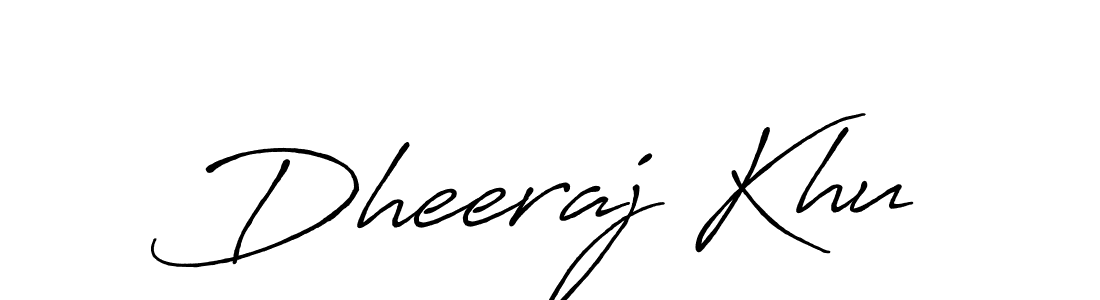 Design your own signature with our free online signature maker. With this signature software, you can create a handwritten (Antro_Vectra_Bolder) signature for name Dheeraj Khu. Dheeraj Khu signature style 7 images and pictures png