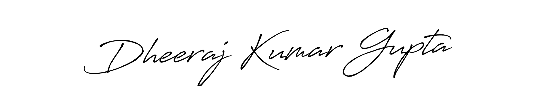 Create a beautiful signature design for name Dheeraj Kumar Gupta. With this signature (Antro_Vectra_Bolder) fonts, you can make a handwritten signature for free. Dheeraj Kumar Gupta signature style 7 images and pictures png