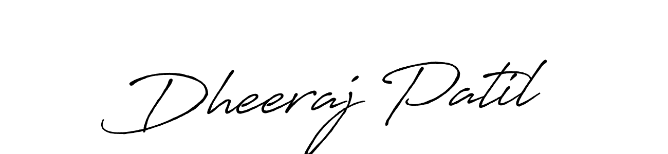 Make a beautiful signature design for name Dheeraj Patil. With this signature (Antro_Vectra_Bolder) style, you can create a handwritten signature for free. Dheeraj Patil signature style 7 images and pictures png