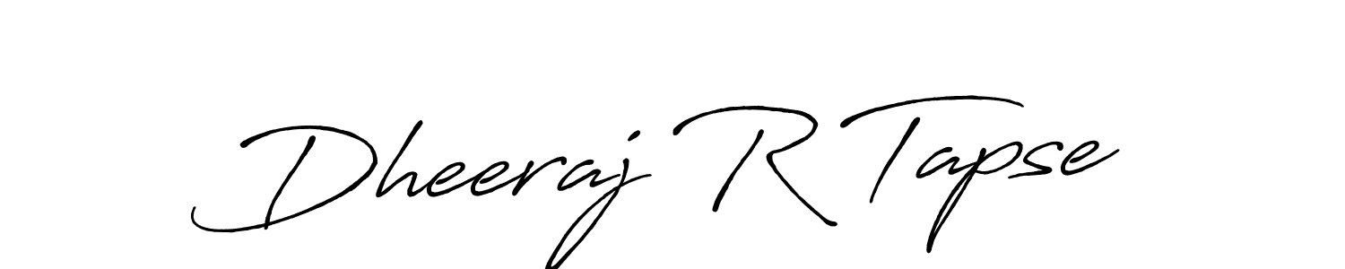 Also You can easily find your signature by using the search form. We will create Dheeraj R Tapse name handwritten signature images for you free of cost using Antro_Vectra_Bolder sign style. Dheeraj R Tapse signature style 7 images and pictures png