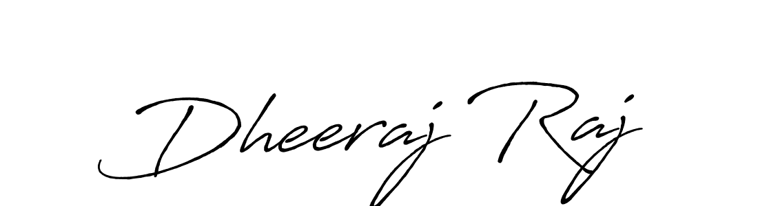 Make a beautiful signature design for name Dheeraj Raj. With this signature (Antro_Vectra_Bolder) style, you can create a handwritten signature for free. Dheeraj Raj signature style 7 images and pictures png