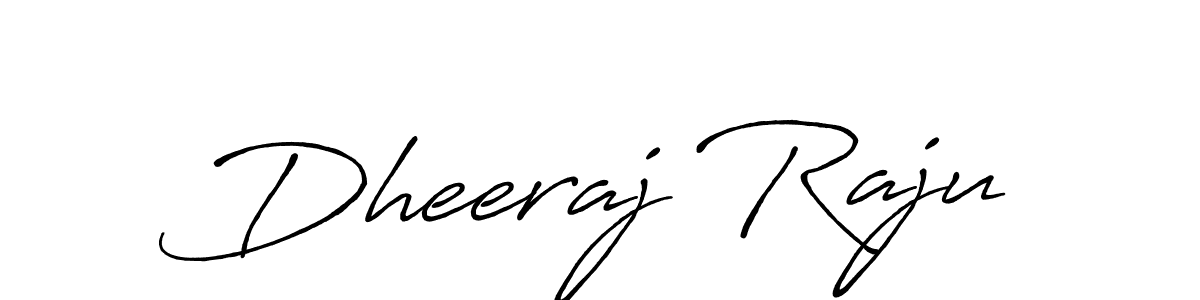 Make a beautiful signature design for name Dheeraj Raju. With this signature (Antro_Vectra_Bolder) style, you can create a handwritten signature for free. Dheeraj Raju signature style 7 images and pictures png