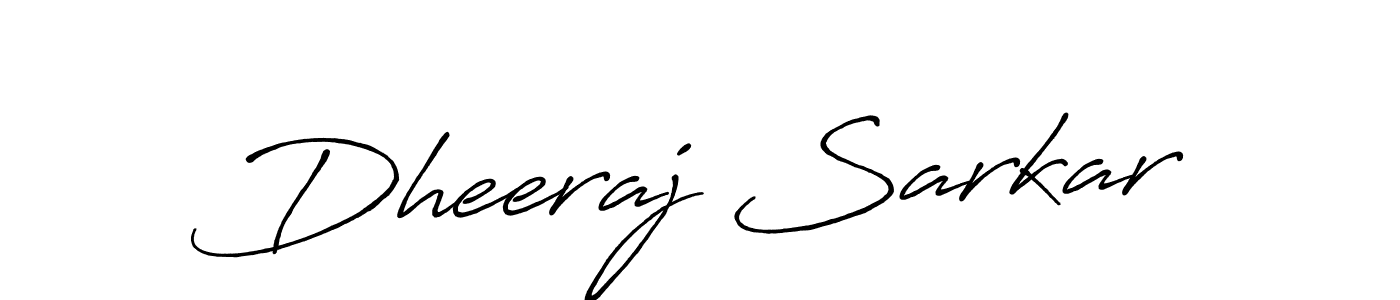Make a beautiful signature design for name Dheeraj Sarkar. With this signature (Antro_Vectra_Bolder) style, you can create a handwritten signature for free. Dheeraj Sarkar signature style 7 images and pictures png