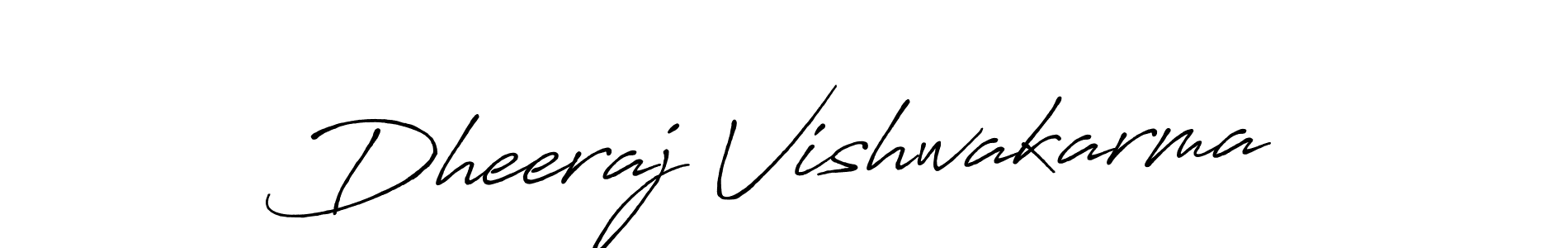 Make a beautiful signature design for name Dheeraj Vishwakarma. With this signature (Antro_Vectra_Bolder) style, you can create a handwritten signature for free. Dheeraj Vishwakarma signature style 7 images and pictures png