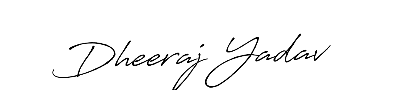 Also we have Dheeraj Yadav name is the best signature style. Create professional handwritten signature collection using Antro_Vectra_Bolder autograph style. Dheeraj Yadav signature style 7 images and pictures png