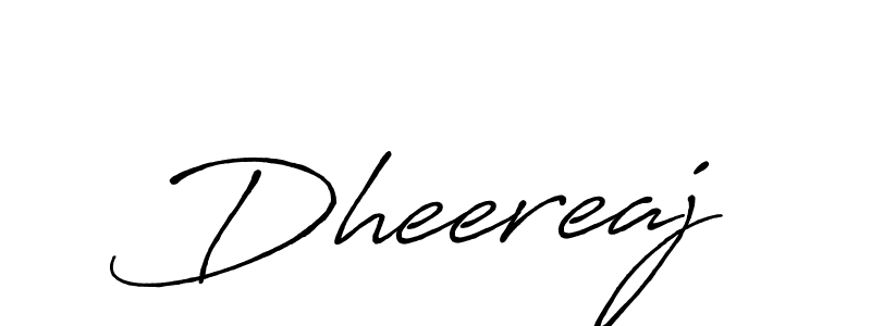 Make a beautiful signature design for name Dheereaj. With this signature (Antro_Vectra_Bolder) style, you can create a handwritten signature for free. Dheereaj signature style 7 images and pictures png