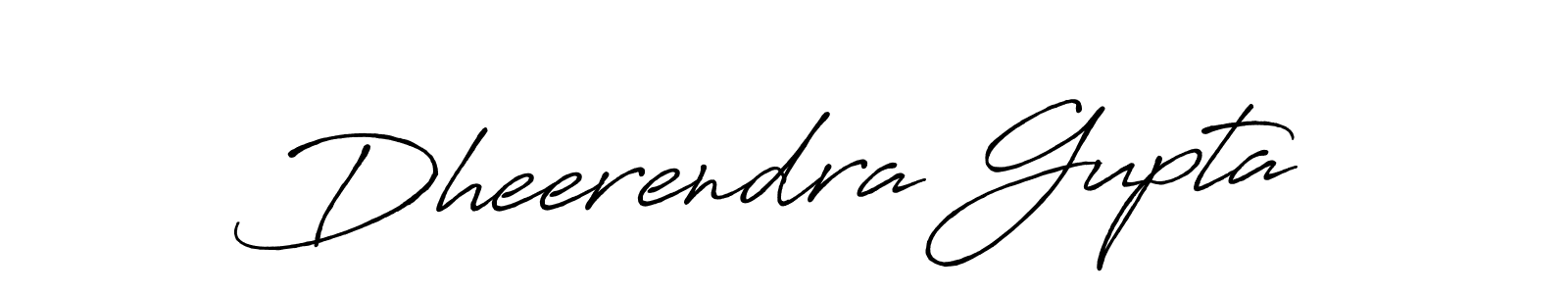 Create a beautiful signature design for name Dheerendra Gupta. With this signature (Antro_Vectra_Bolder) fonts, you can make a handwritten signature for free. Dheerendra Gupta signature style 7 images and pictures png