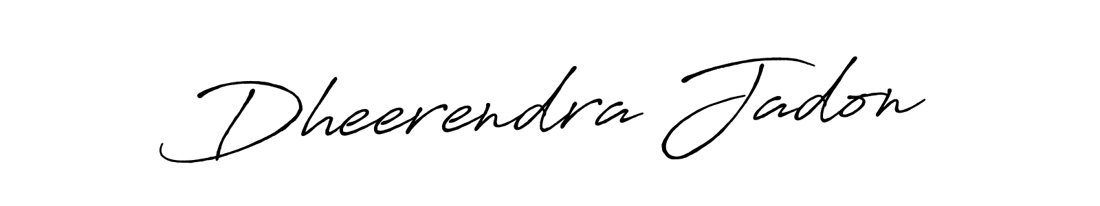 Also we have Dheerendra Jadon name is the best signature style. Create professional handwritten signature collection using Antro_Vectra_Bolder autograph style. Dheerendra Jadon signature style 7 images and pictures png