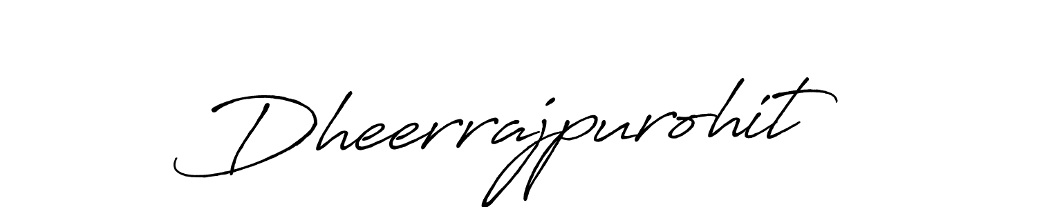 Make a beautiful signature design for name Dheerrajpurohit. With this signature (Antro_Vectra_Bolder) style, you can create a handwritten signature for free. Dheerrajpurohit signature style 7 images and pictures png