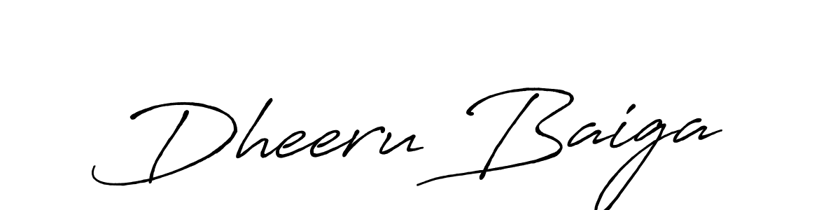 Create a beautiful signature design for name Dheeru Baiga. With this signature (Antro_Vectra_Bolder) fonts, you can make a handwritten signature for free. Dheeru Baiga signature style 7 images and pictures png