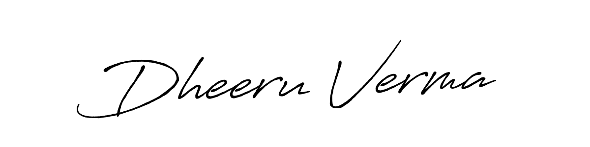 Design your own signature with our free online signature maker. With this signature software, you can create a handwritten (Antro_Vectra_Bolder) signature for name Dheeru Verma. Dheeru Verma signature style 7 images and pictures png