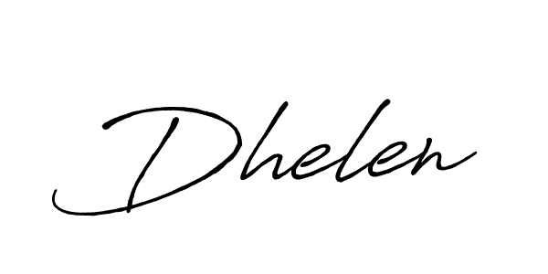 How to make Dhelen signature? Antro_Vectra_Bolder is a professional autograph style. Create handwritten signature for Dhelen name. Dhelen signature style 7 images and pictures png