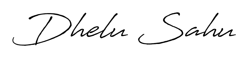 Get inspired by this graceful Antro_Vectra_Bolder signature style for name Dhelu Sahu. Smooth loops and balanced proportions for everyday use. Dhelu Sahu signature style 7 images and pictures png