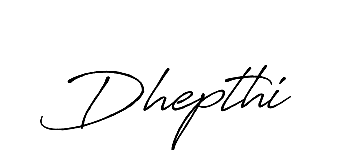 How to make Dhepthi signature? Antro_Vectra_Bolder is a professional autograph style. Create handwritten signature for Dhepthi name. Dhepthi signature style 7 images and pictures png