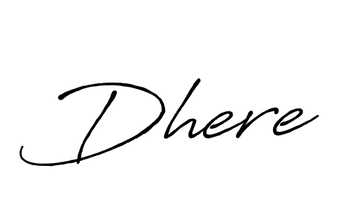 Dhere stylish signature style. Best Handwritten Sign (Antro_Vectra_Bolder) for my name. Handwritten Signature Collection Ideas for my name Dhere. Dhere signature style 7 images and pictures png
