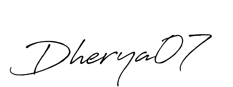 Make a short Dherya07 signature style. Manage your documents anywhere anytime using Antro_Vectra_Bolder. Create and add eSignatures, submit forms, share and send files easily. Dherya07 signature style 7 images and pictures png