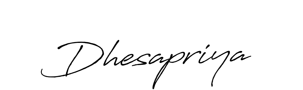 How to make Dhesapriya signature? Antro_Vectra_Bolder is a professional autograph style. Create handwritten signature for Dhesapriya name. Dhesapriya signature style 7 images and pictures png