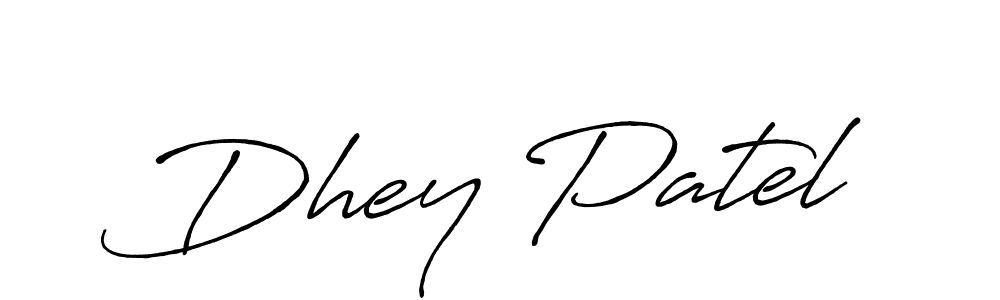 Make a short Dhey Patel signature style. Manage your documents anywhere anytime using Antro_Vectra_Bolder. Create and add eSignatures, submit forms, share and send files easily. Dhey Patel signature style 7 images and pictures png