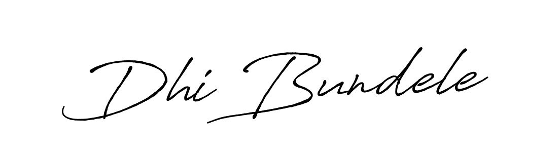 How to make Dhi Bundele name signature. Use Antro_Vectra_Bolder style for creating short signs online. This is the latest handwritten sign. Dhi Bundele signature style 7 images and pictures png